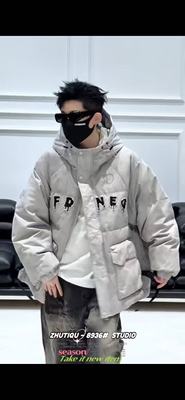 主题曲2025冬季新款青少年大童加厚保暖羽绒服白鸭绒面包服外套潮