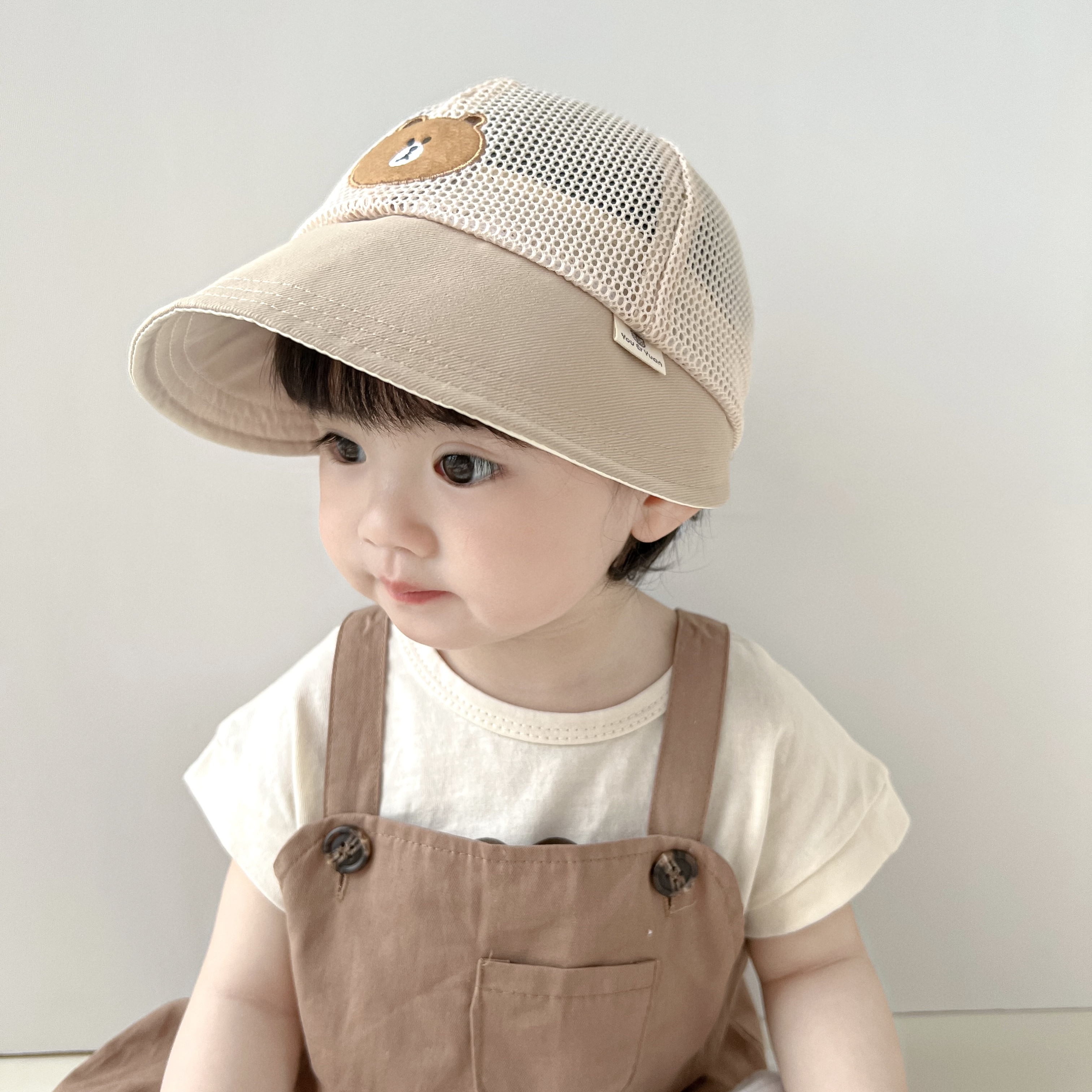 宝宝网帽夏季儿童棒球帽1-2-3岁4男童女童遮阳太阳帽婴儿鸭舌帽子