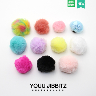 新洞洞鞋配饰毛绒鞋花配件鞋上装饰品DIY鞋扣卡通可爱毛绒球组合