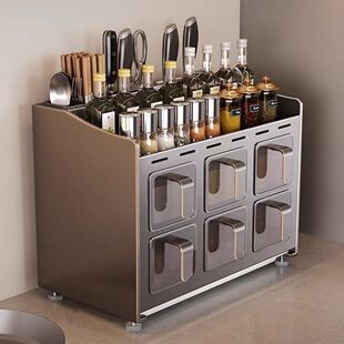 厨房调料置物架筷子筒刀架调料品用品收纳架调料盒组合套装壁挂