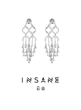 INSANE/云山 铜合金合成锆石耳饰 X•EVERYDAY小众Gaodi流苏耳钉