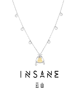 铜合金合成锆石项链 X•EVERYDAY时尚小众可爱轻奢简约福袋项链