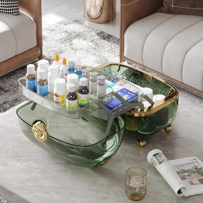 药箱家庭装高透明多层家用急救箱便携医药箱小药盒防疫药品收纳箱