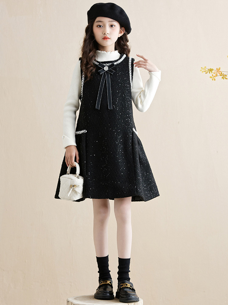 女童连衣裙冬季2025新款中大童小香风背心裙子套装女孩公主裙冬装,童装/婴儿装/亲子装,连衣裙,淘宝优惠券,粉丝福利购,淘宝优惠卷