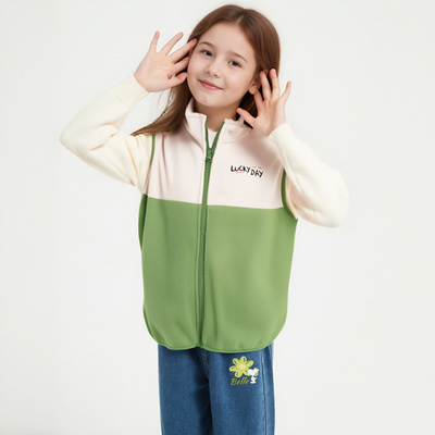 乐迪摇粒绒洋气背心坎肩保暖马夹