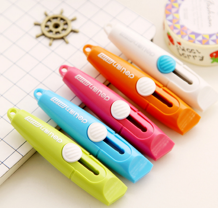 得力2020美工刀 迷你彩色裁纸刀便携式小巧美工刀拆信刀正品锋利|ruв категории электронный словарь/электрический бумажных книг/канцелярские принадлежности, вырезать товаров, нож - от Buy2taobao.com для оказания профессиональной услуги покупки агента Taobao