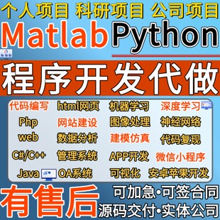 python代编程matlab定制程序代写ph代码编写做C++代C语言帮做java