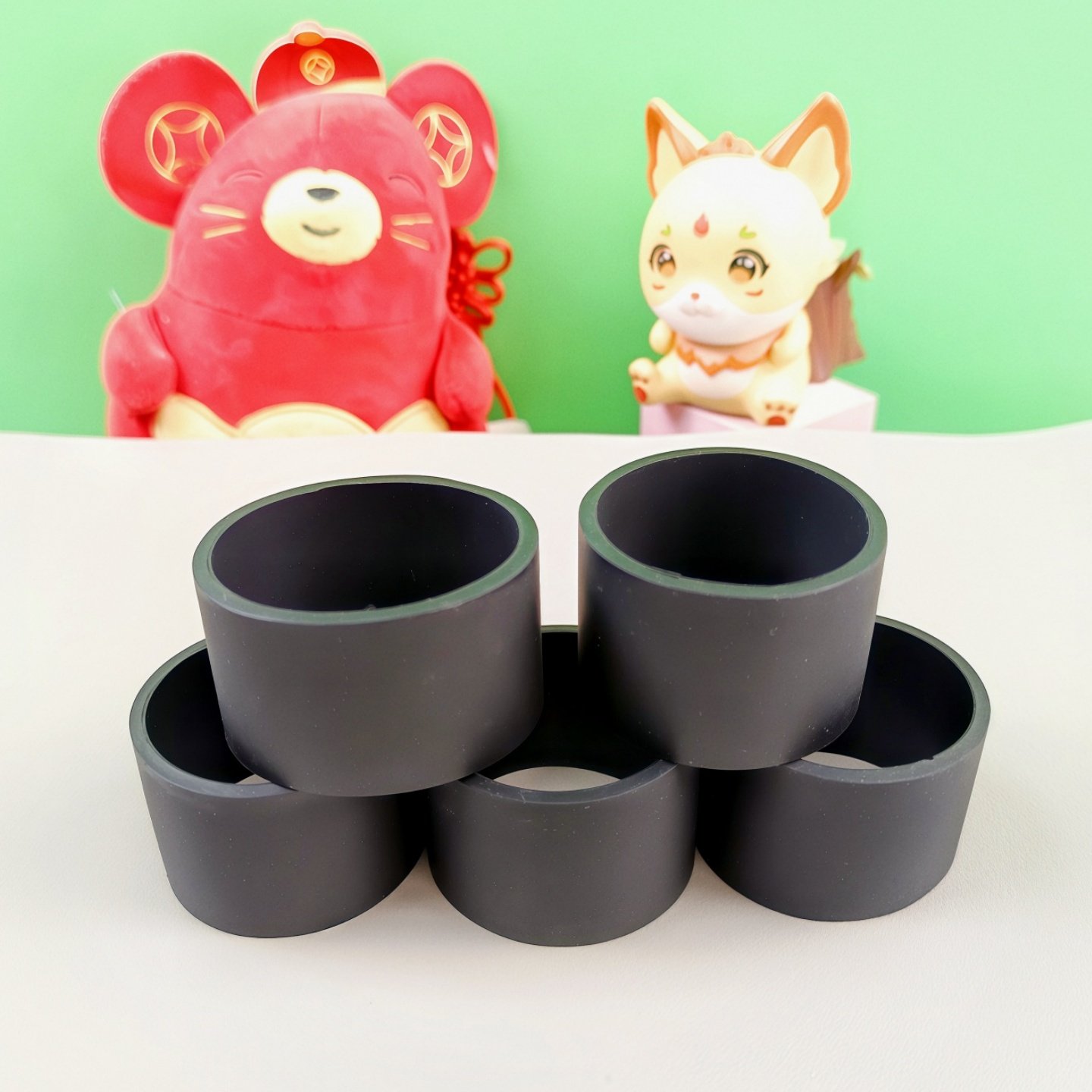 黑色硅胶圈固定环套环配件静音防滑固定耐磨周长126宽30mm可定制