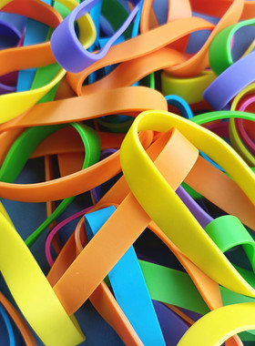 国产TPR橡皮筋六色混搭弹性好直径50mm办公家居收纳整理新品包邮