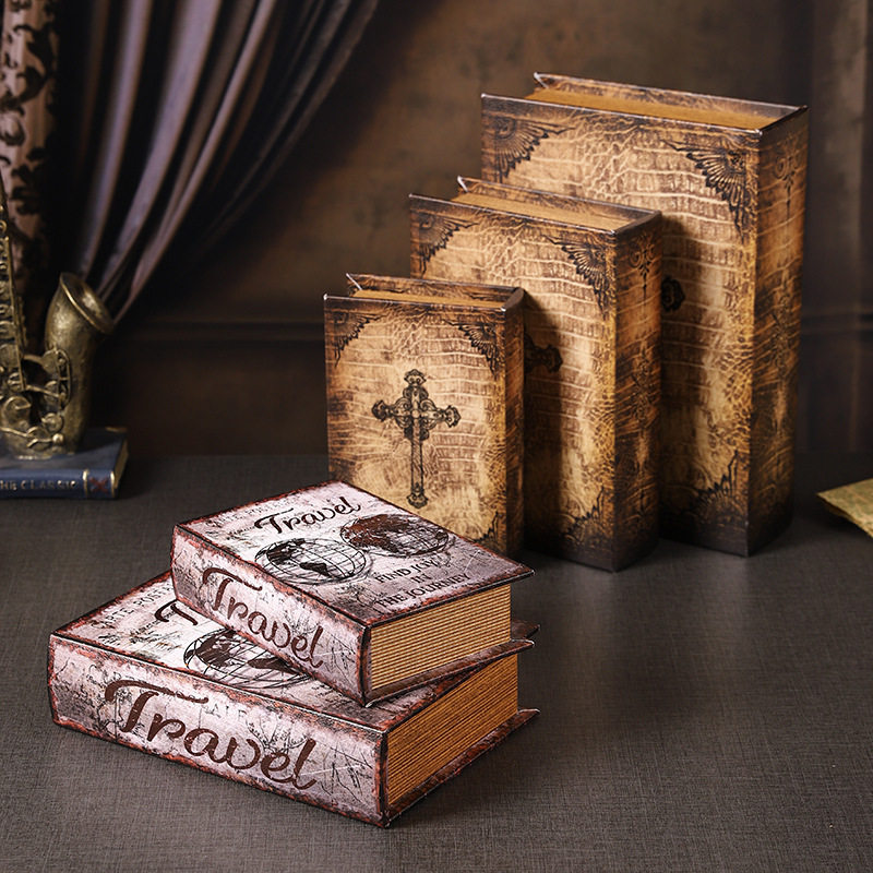 复古仿真书收纳盒假书造型摆件桌面装饰多功能储物摄影道具工艺品,家居饰品,装饰摆件,淘宝优惠券,粉丝福利购,淘宝优惠卷