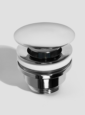 全铜欧标出口弹跳式防溢面盆下水器溢水口浴室洗手脸防臭白色