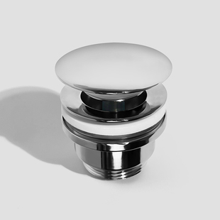 全铜欧标出口弹跳式 防溢面盆下水器溢水口浴室洗手脸防臭白色