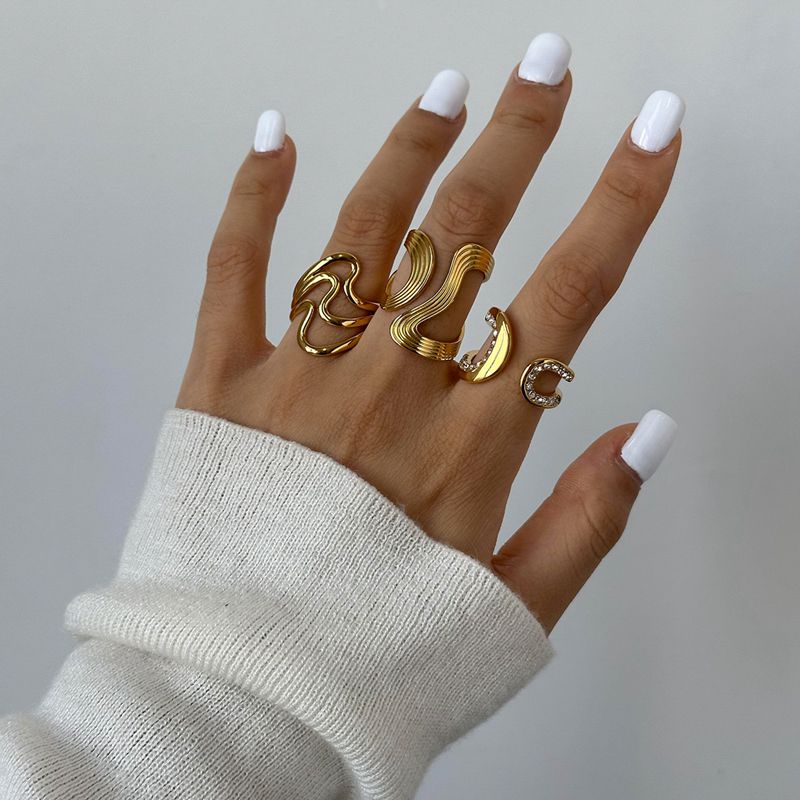 女钛钢小众不掉色戒指