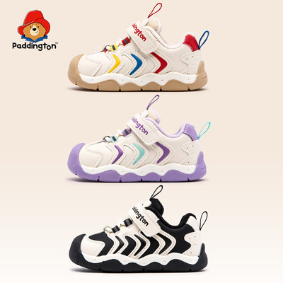 帕丁顿熊儿童运动鞋加绒二棉男童2025冬季新款女宝宝保暖学步鞋子