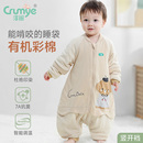 彩棉恒温婴儿睡袋宝宝春秋冬加厚四季通用款儿童睡觉防踢被子神器