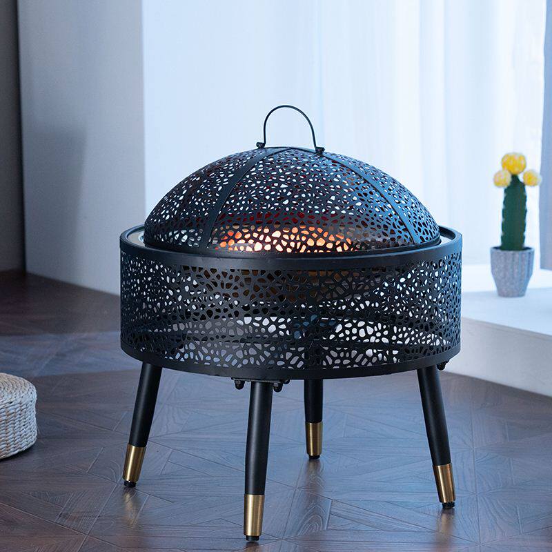 室内冬天取暖器家用多功能柴火炉烤火盆碳火炉架炭炉烧烤架火炉