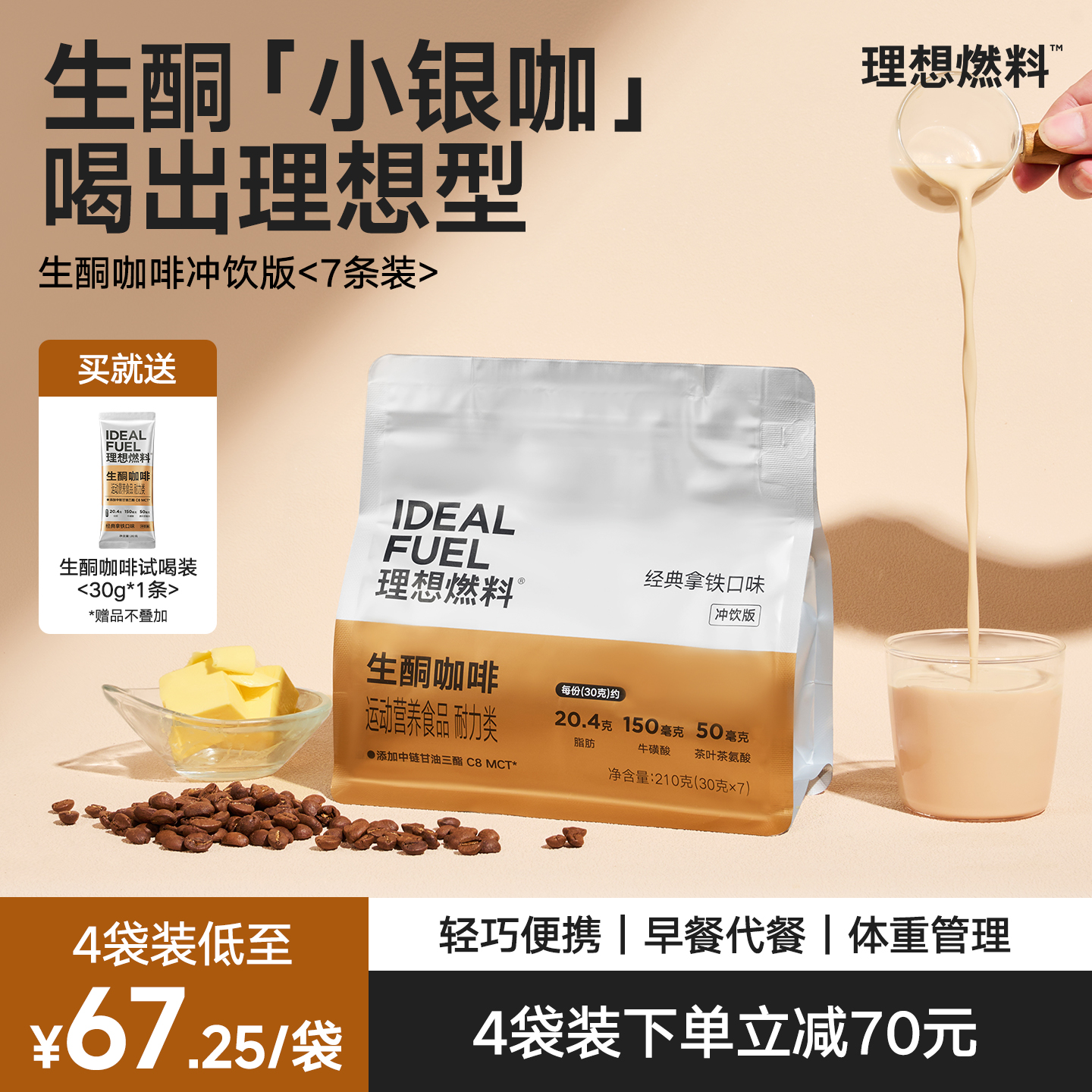【体重管理】生酮咖啡饱腹代餐