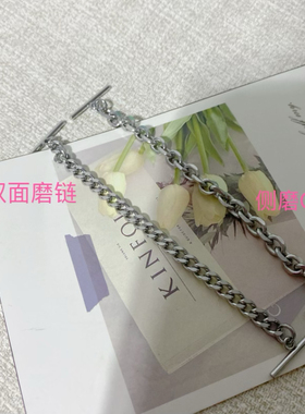 可拆卸两头扣链条一字扣挂链5毫米宽链条钛钢防水双扣挂衣服链