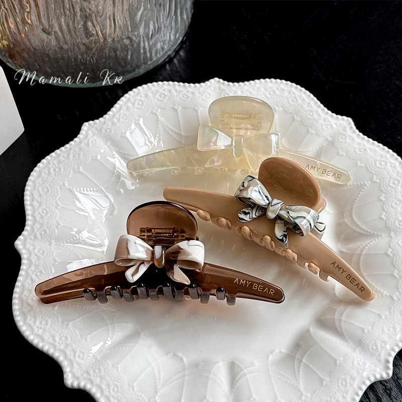 法式温柔百搭醋酸蝴蝶结抓夹甜美高级感后脑勺盘发发夹女精致发抓,饰品/流行首饰/时尚饰品新,发饰,淘宝优惠券,粉丝福利购,淘宝优惠卷