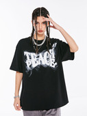 Peace 21SS 烟雾LOGO短袖 Teach 百搭宽松美式 街头嘻哈国潮情侣T恤