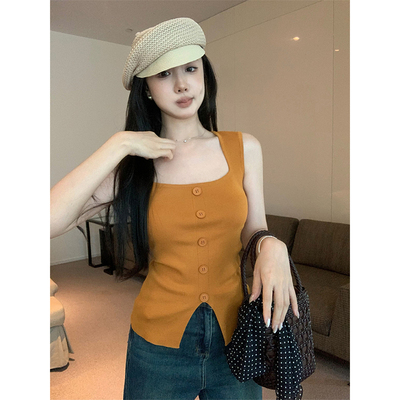 遮副乳针织背心吊带女无袖小内搭