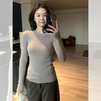 保暖修身针织羊绒打底衫内搭上衣