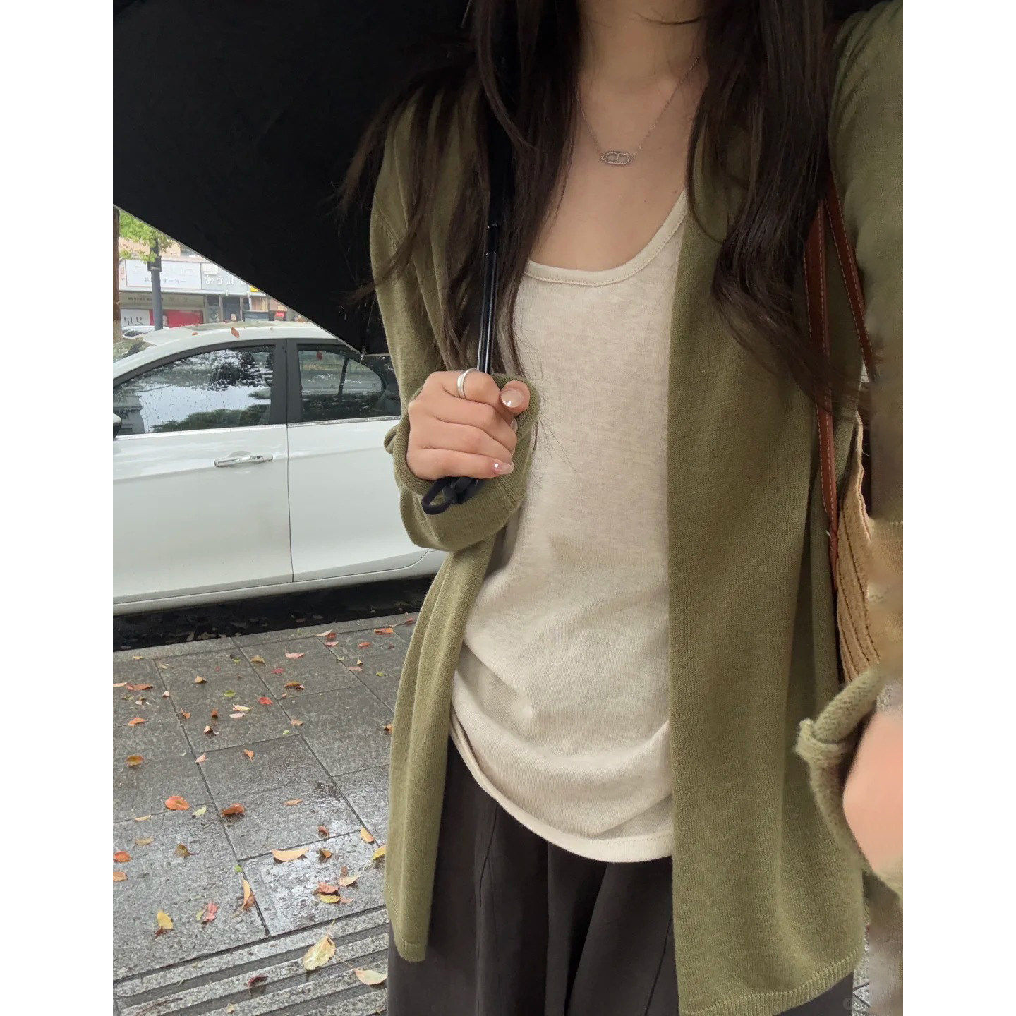 韩系绿色防晒针织开衫女夏吊带外搭冰丝薄款外套空调罩衫披肩上衣