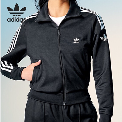 阿迪达斯正品三叶草夹克女士2026春季新款经典立领运动外套JI7536