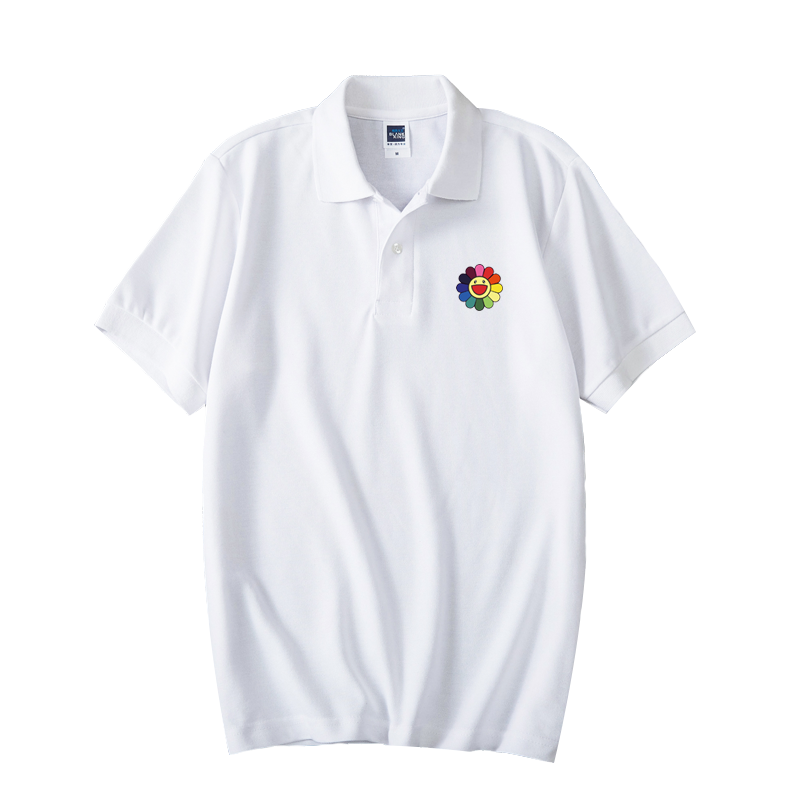 夏装polo衫男女t恤翻领定制logo短袖宽松卡通叮当猫情侣港风半袖
