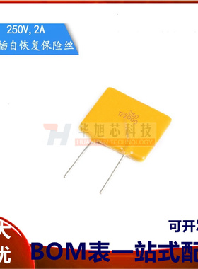 250V 2A PPTC 直插自恢复保险丝/保险管 2000mA 引脚间距10mm