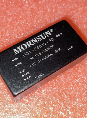 HO1-P601V-3C金升阳DCDC高输出电源12V输入0-600V输出功率0.625