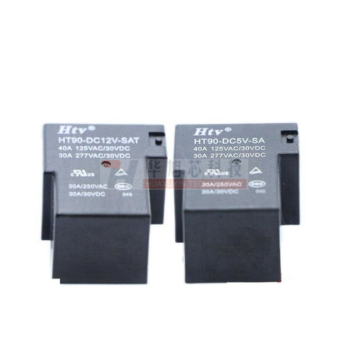 T90  HT90-DC12V-SC/SA 30A 继电器  5脚 4脚 一组常开 一组转换