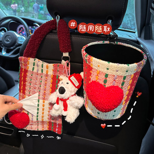 车载纸巾盒挂式汽车内抽纸盒2025新款高级感车上纸巾挂袋实用收纳