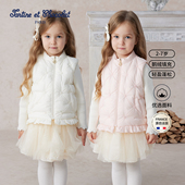 新款 tartineetchocolat法国巧克力童装 25冬季 女童鹅绒马甲