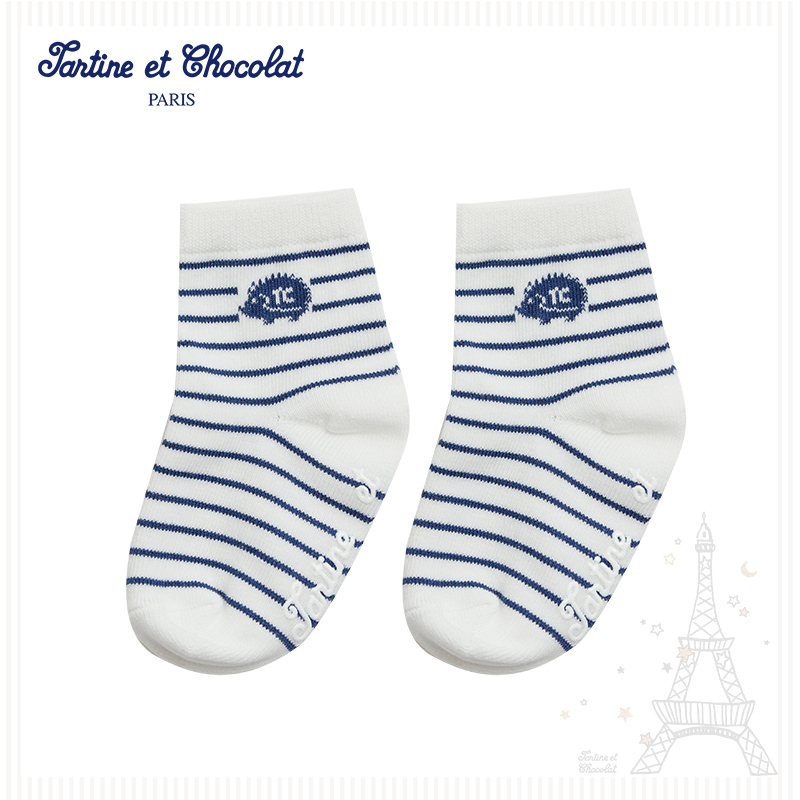 tartineetchocolat法国巧克力童装24秋冬新款男女宝宝中筒袜子