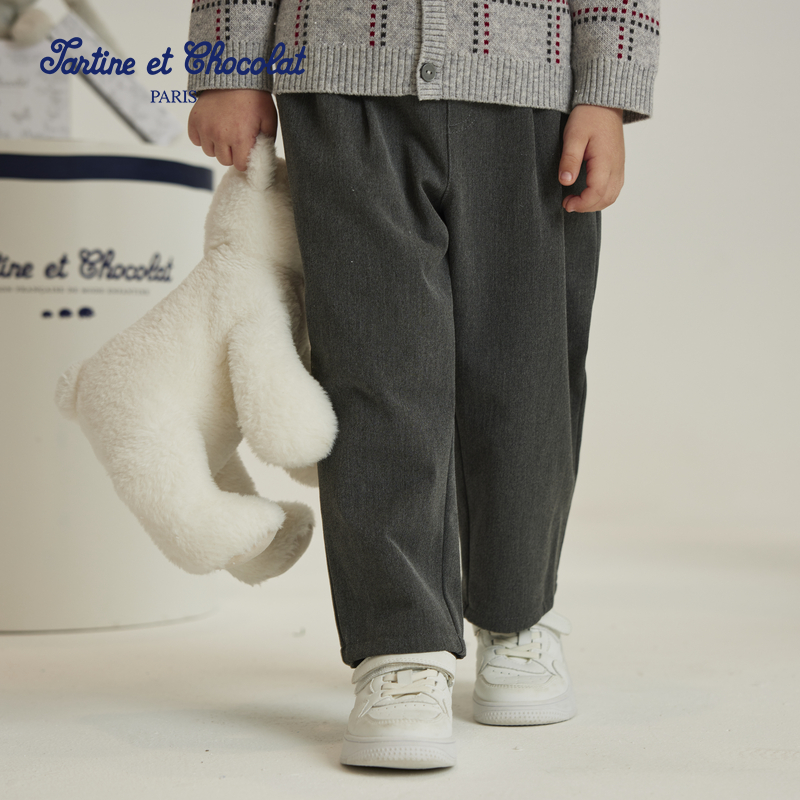 tartineetchocolat法国巧克力童装秋冬新款男童直筒休闲长裤