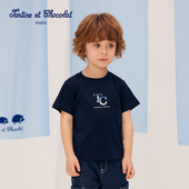 tartineetchocolat法国巧克力童装 T恤 男童简约棉质短袖 25夏季 新品