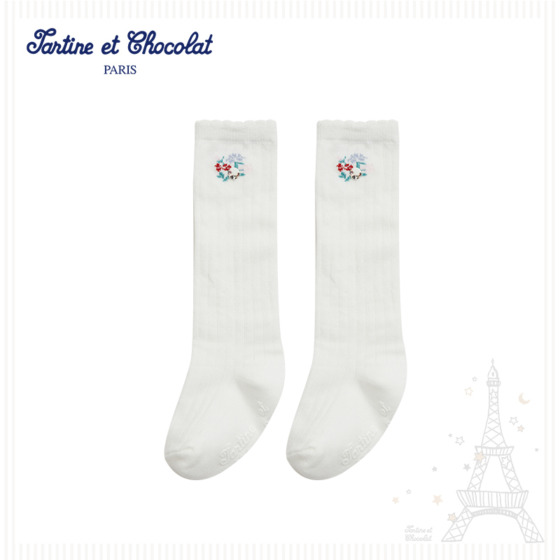 tartineetchocolat法国巧克力童装秋冬新款女童甜美百搭长筒袜
