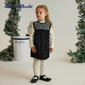 tartineetchocolat法国巧克力童装 24秋冬新款 女童简约绗棉背心裙