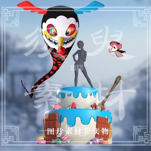 须臾/魔法少女小圆零食魔女蛋糕场景cosplay合成图片素材包PNG图