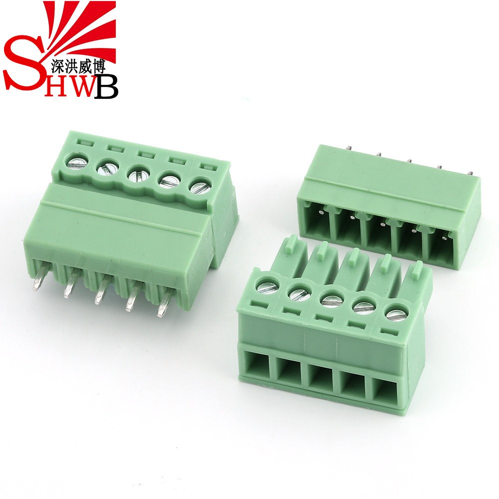 KF2EDG 3.81MM插拔式pcb接线端子接线头 直针插座5P 厂家直销