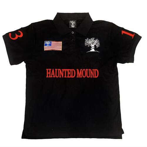 Haunted Mound Polo Shirt America Retro Street Hip Hop Short