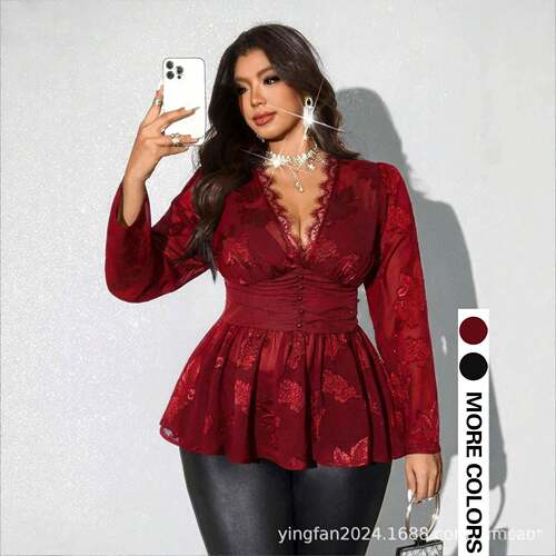 Women's Plus Size Knitted Sweater Wool Crochet Cardigan