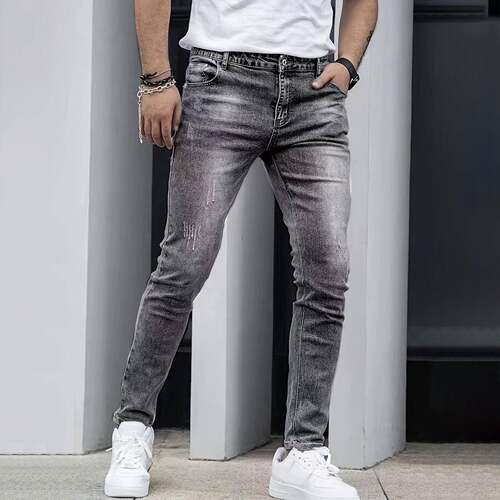 Men's Regular Fit Straight Leg Jeans Lightweight Slim Fit