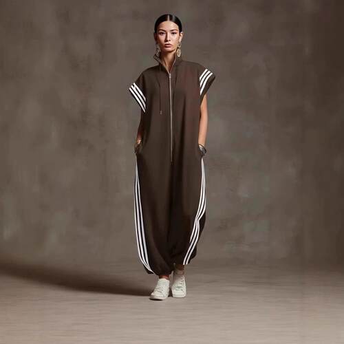 UOOZEE Women's Plus Size Athletic Jumpsuit Oversized