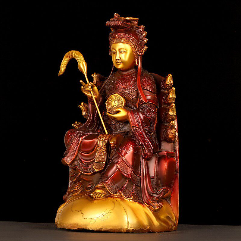 黄铜摆件后土夫人承天效法后土皇地祇家用客厅大号地母娘娘铜神像