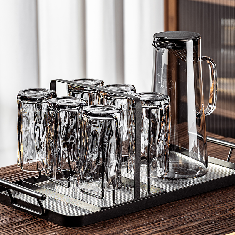 日本进口MUJIE轻奢扭扭玻璃水杯