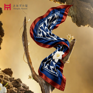 上海博物馆丝巾红山文化大方巾围巾百搭送老师生日礼物时尚文创