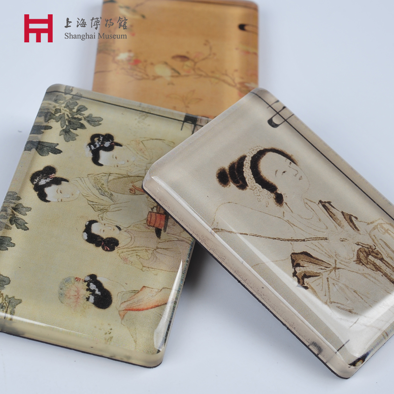 上海博物馆冰箱贴达芬奇中国风装饰品创意冰箱留言贴磁贴文创礼物