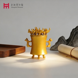 上海博物馆冰箱贴八牛贮贝器摆件桌面金属伴手礼文创生日礼物